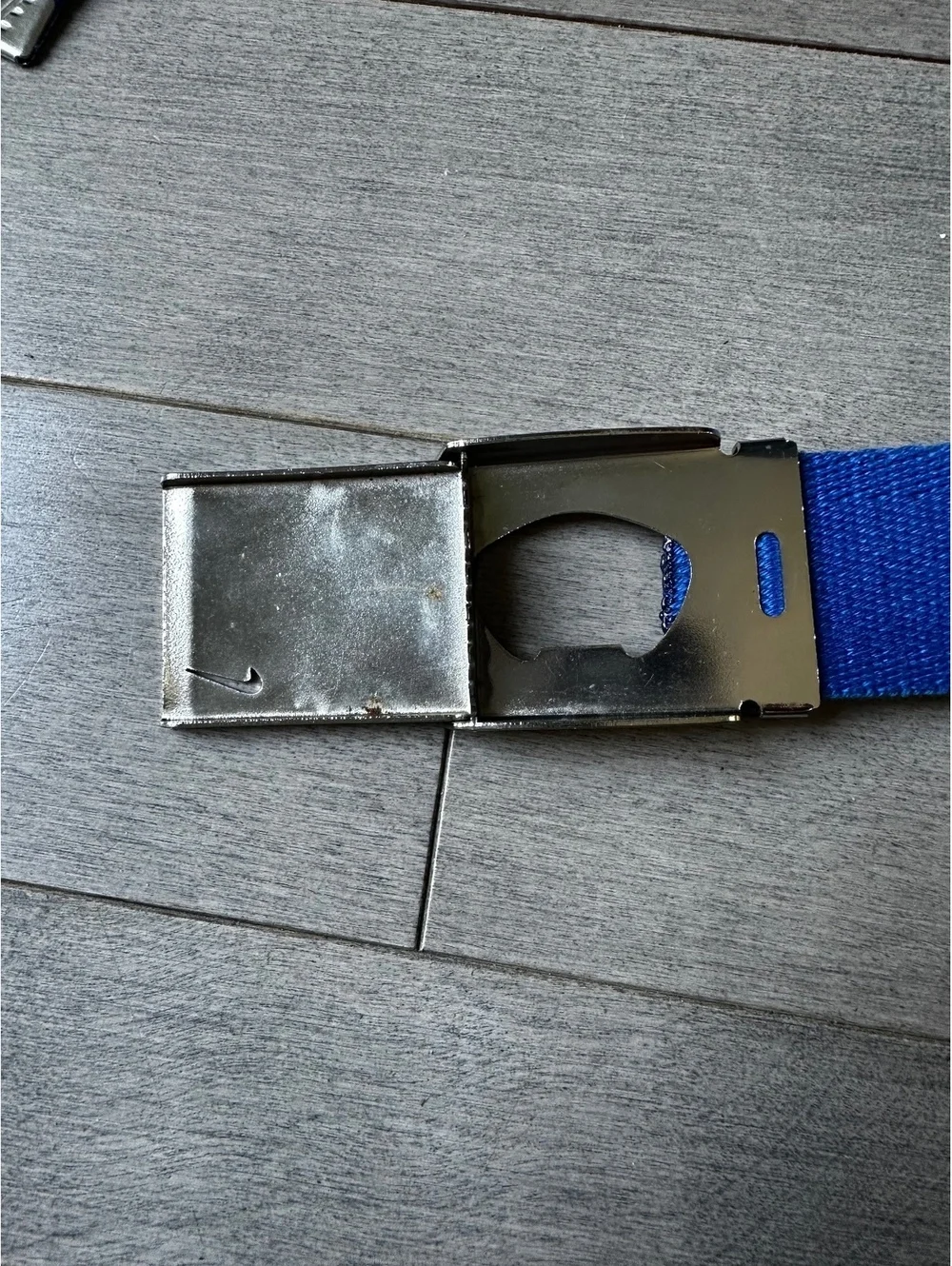 Nike Blue Canvas Belt with Metal Buckle Athletic Golf Activewear 37”